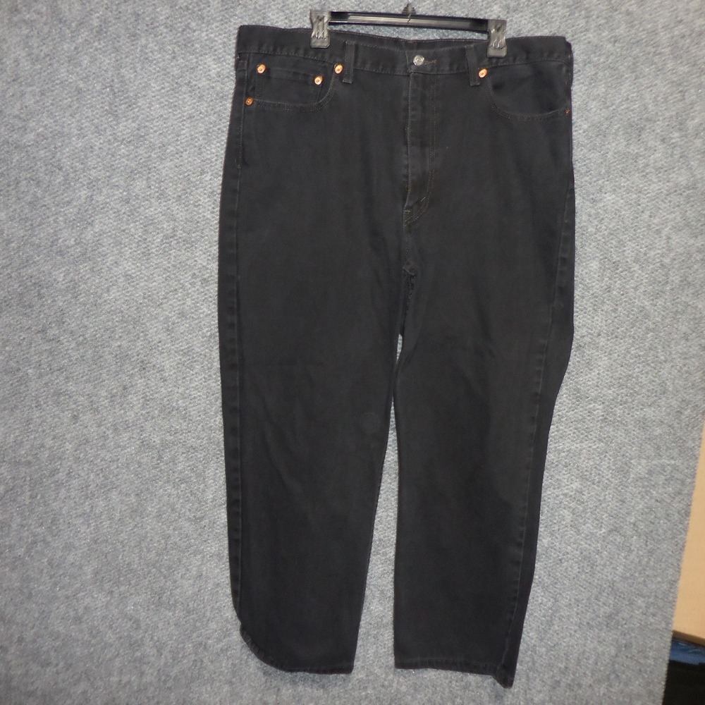 Levis 550 Relaxed Fit Tapered Leg Black Denim Jeans Mens 40x30 00550-0260